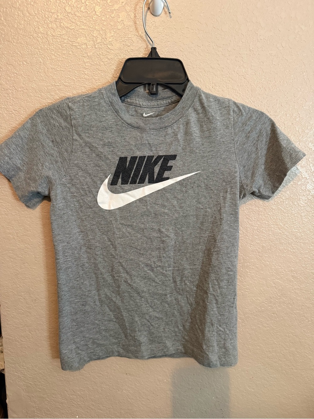 Nike Gray Tee with Black Logo and White Swoosh